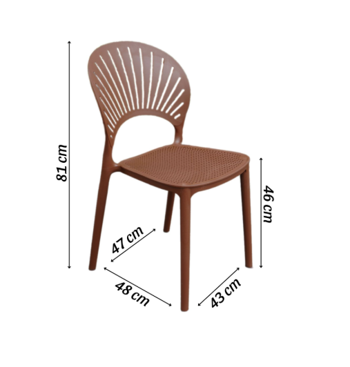 GHẾ NHỰA ĐÚC LỖ LƯNG QUẠT CAO CẤP MA6802 - Ảnh 3