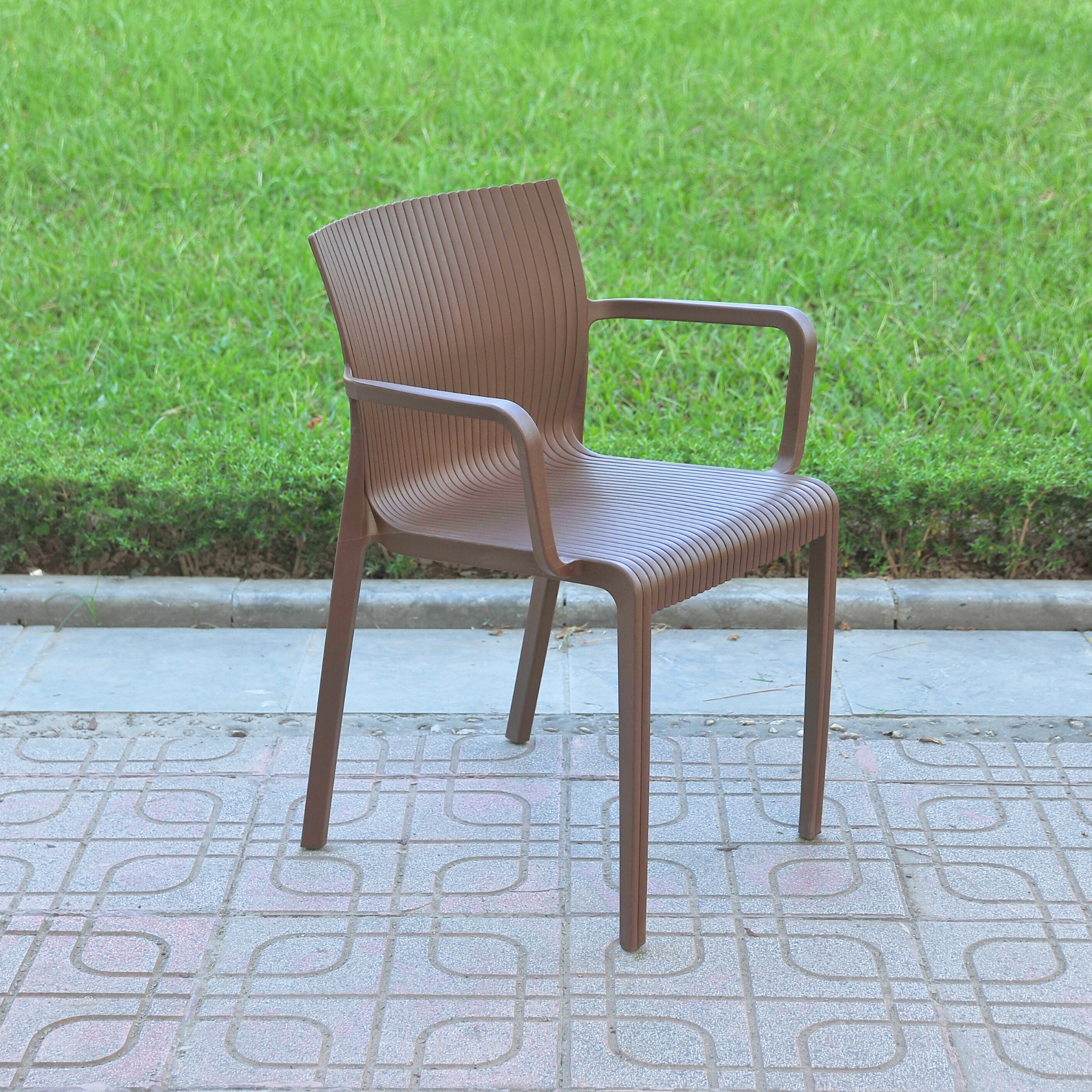 GHẾ NHỰA SÓNG ĐÚC NGUYÊN KHỐI CÓ TAY VỊN MA6817 - Ảnh 12
