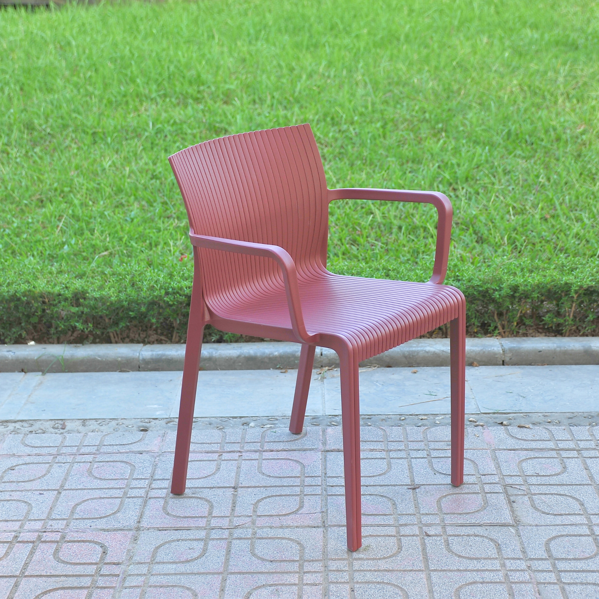 GHẾ NHỰA SÓNG ĐÚC NGUYÊN KHỐI CÓ TAY VỊN MA6817 - Ảnh 11