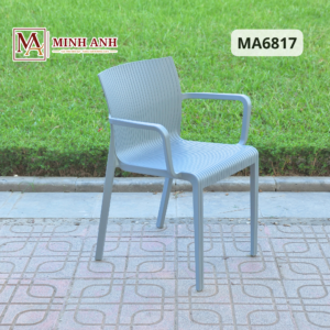 GHẾ NHỰA SÓNG ĐÚC NGUYÊN KHỐI CÓ TAY VỊN MA6817