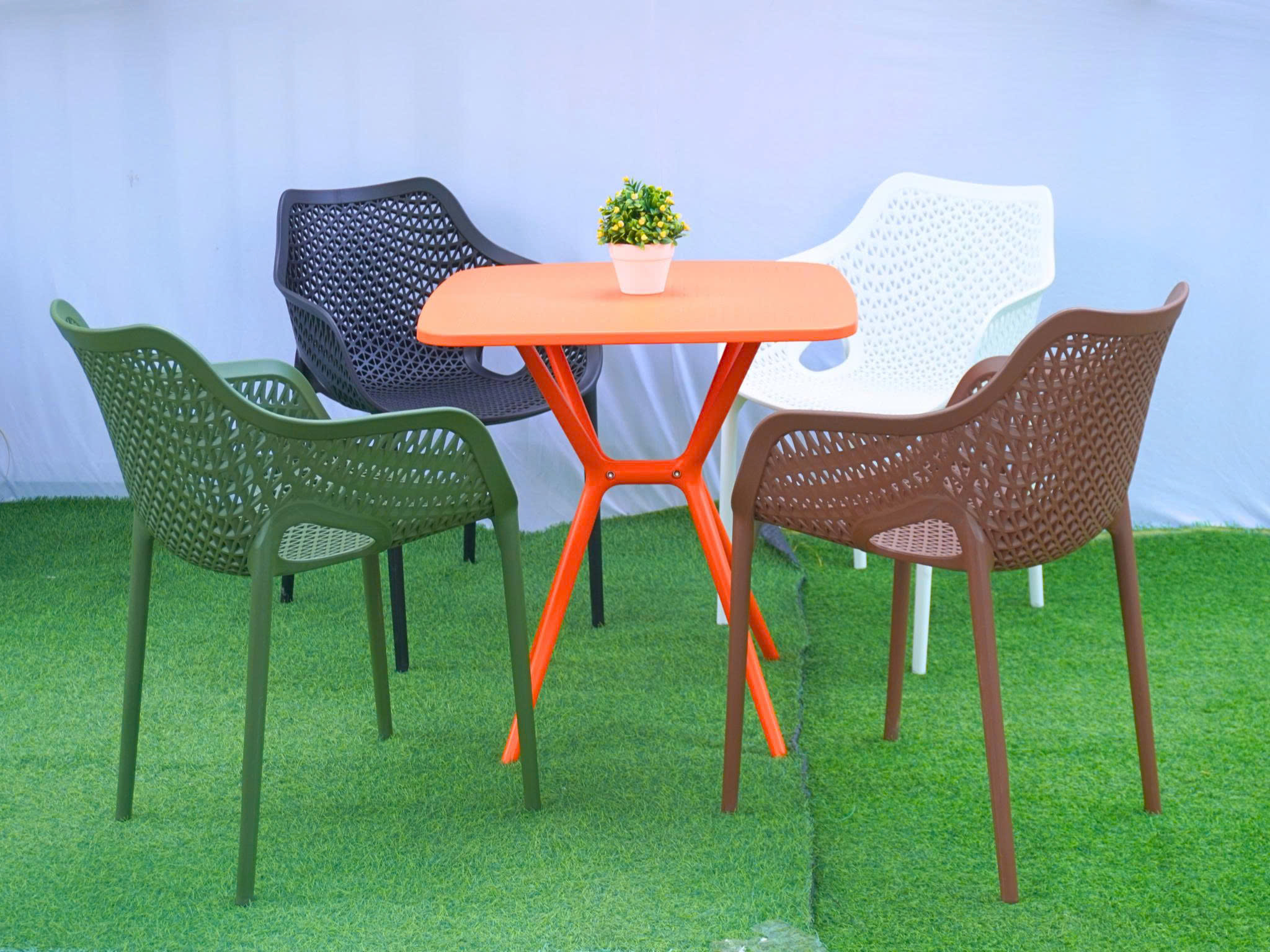 COMBO MAN406 – BÀN NHỰA VUÔNG + GHẾ DÁNG THUYỀN ĐA MÀU SẮC - Ảnh 9