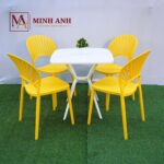 COMBO MAN402 (BÀN MAN04 + GHẾ MA6802) – BÀN GHẾ NHỰA ĐÚC CAO CẤP CHO QUÁN CAFE, NHÀ HÀNG, GIA ĐÌNH